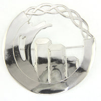 Sterling Silver Celtic Brooch: Wave over the Giant's Causeway Stones by Robert Spotten