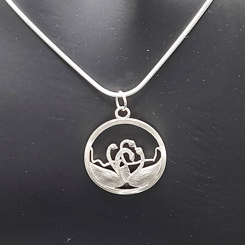 Recycled Sterling Silver Pendant - Children of Lir, Irish Myth