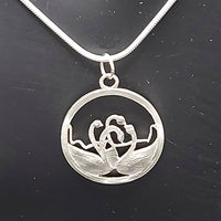 Recycled Sterling Silver Pendant - Children of Lir, Irish Myth