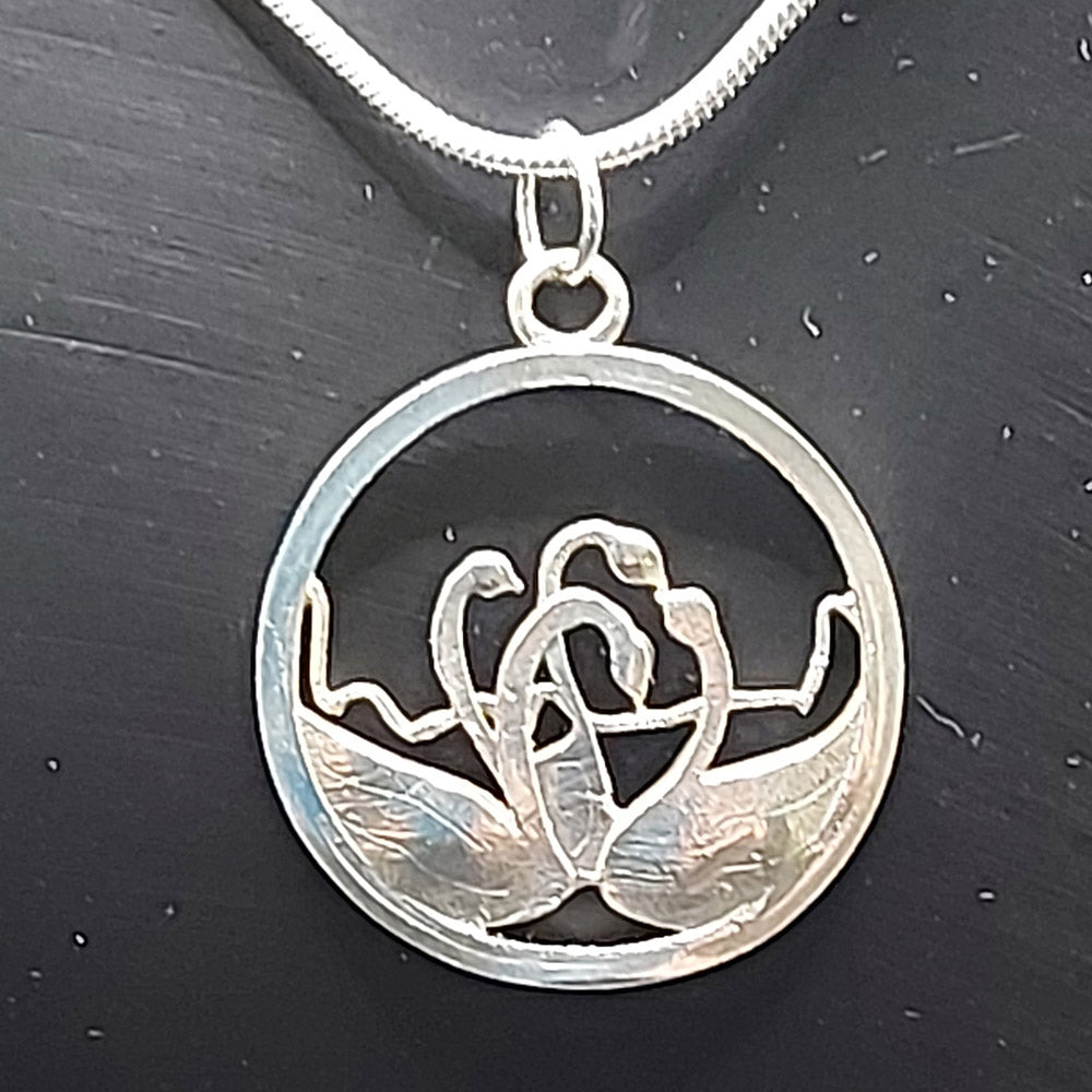 Recycled Sterling Silver Pendant - Children of Lir, Irish Myth