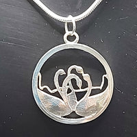 Recycled Sterling Silver Pendant - Children of Lir, Irish Myth