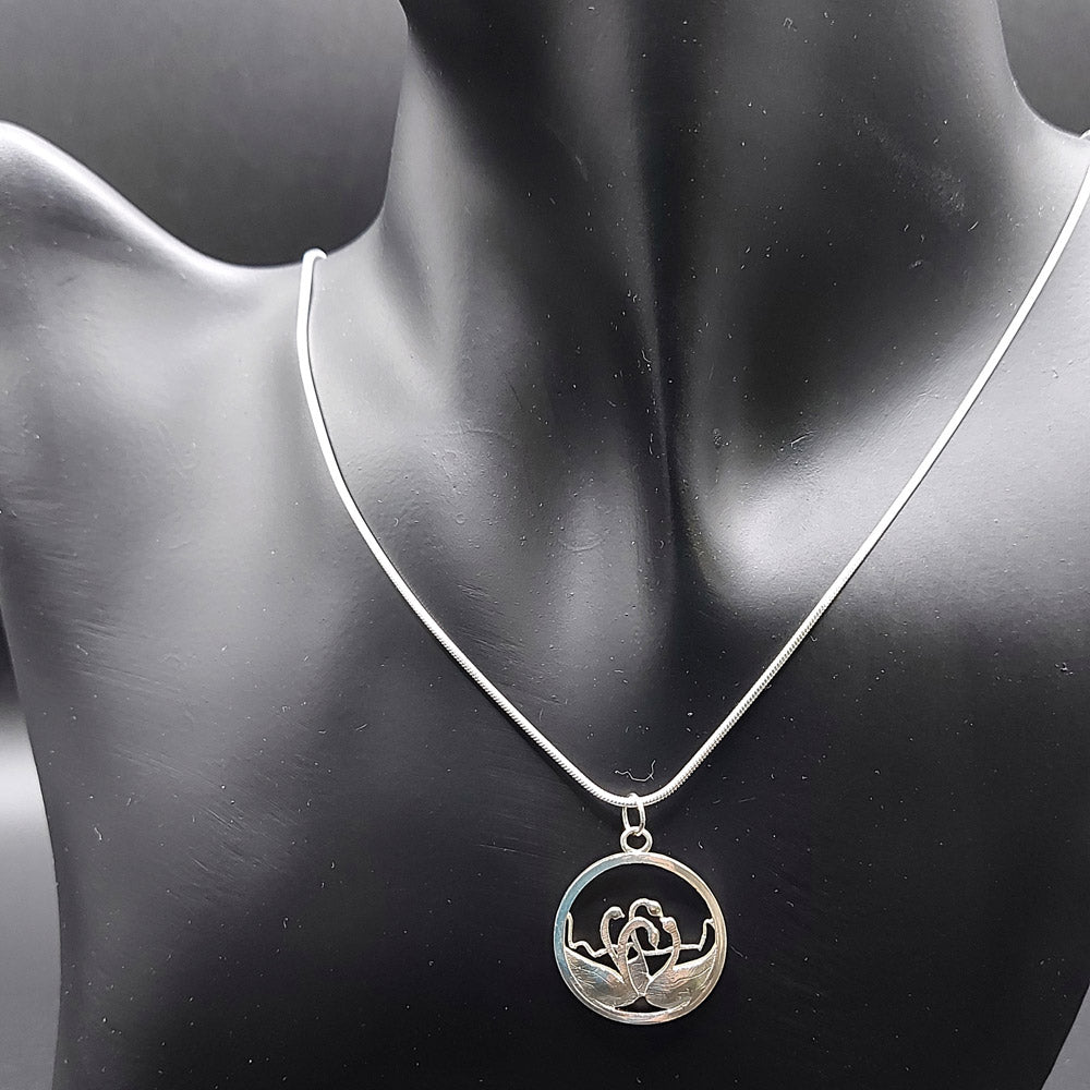 Recycled Sterling Silver Pendant - Children of Lir, Irish Myth