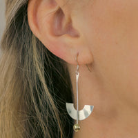 Sterling Silver and 9kt Gold Earrings
