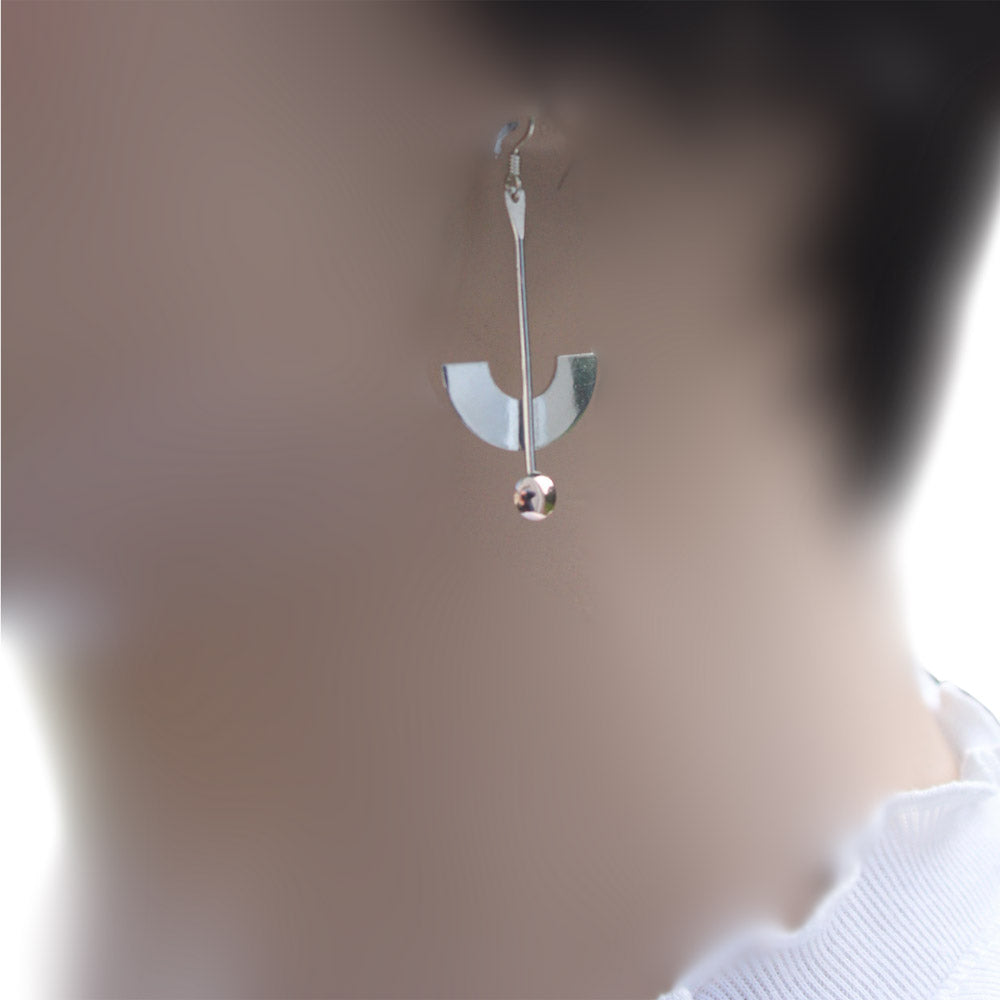 Sterling Silver and 9kt Gold Earrings