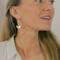 Sterling Silver and 9kt Gold Earrings
