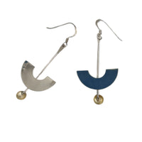 Sterling Silver and 9kt Gold Earrings