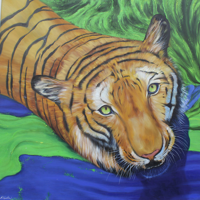 Bengal Tiger - Oil painting by Robert Spotten