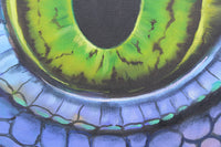 Eye of the Green Iguana - Oil painting by Robert Spotten