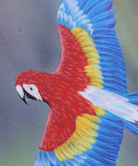 In Flight (Perroquets) - Gouache painting by Robert Spotten