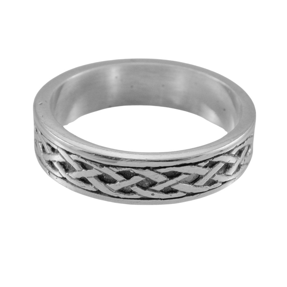 Sterling Silver Celtic Patterned Ring (perfect in Gold, Platinum or Palladium as wedding ring)