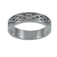 Sterling Silver Celtic Patterned Ring (perfect in Gold, Platinum or Palladium as wedding ring)