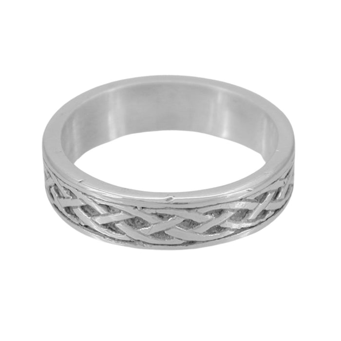 Sterling Silver Celtic Patterned Ring (perfect in Gold, Platinum or Palladium as wedding ring)