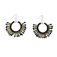 Sunburst Statement Earrings – Handcrafted Beadwork with sterling silver hooks -choice of colour