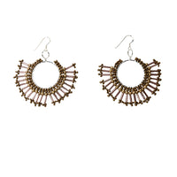 Sunburst Statement Earrings – Handcrafted Beadwork with sterling silver hooks -choice of colour