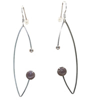 Sterling silver Wire Earrings (choice of pearls and beads)