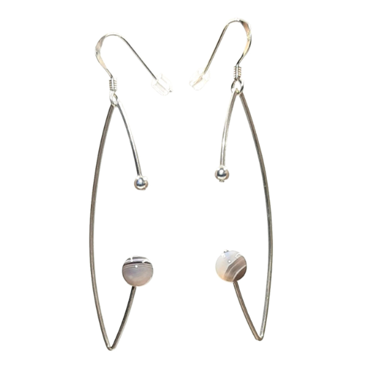 Sterling silver Wire Earrings (choice of pearls and beads)