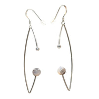 Sterling silver Wire Earrings (choice of pearls and beads)