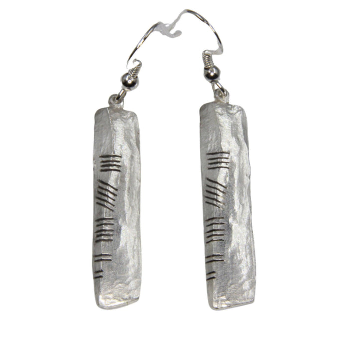 Ogham Stones inspired Sterling Silver earrings: DERRY