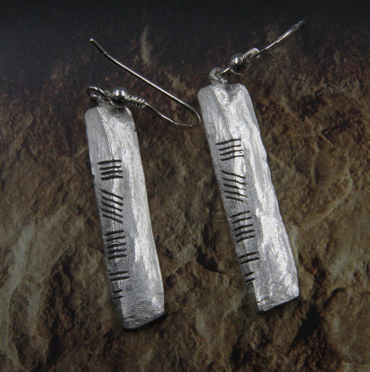 Ogham Stones inspired Sterling Silver earrings: DERRY