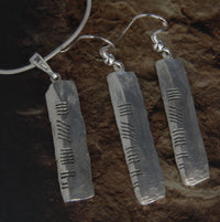 Ogham Stones inspired Sterling Silver earrings: DERRY