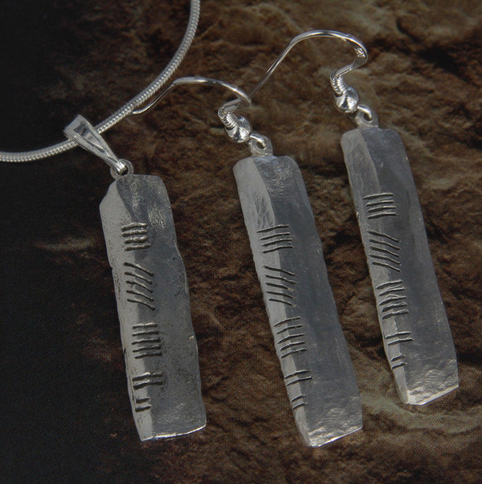 Ogham Stones inspired Sterling Silver earrings: DERRY