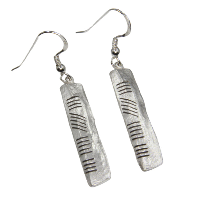 Ogham Stones inspired Sterling Silver earrings: EIRE