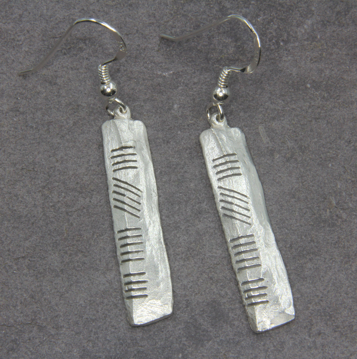 Ogham Stones inspired Sterling Silver earrings: EIRE