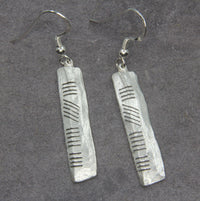 Ogham Stones inspired Sterling Silver earrings: EIRE