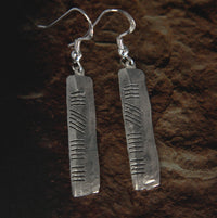 Ogham Stones inspired Sterling Silver earrings: EIRE