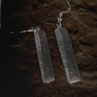 Ogham Stones inspired Sterling Silver earrings: LOVE