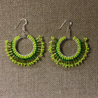 Sunburst Statement Earrings – Handcrafted Beadwork with sterling silver hooks -choice of colour
