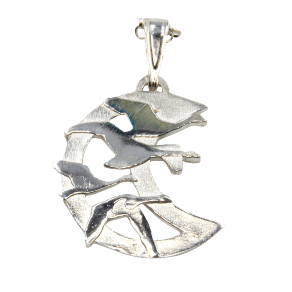 Recycled Sterling Silver Pendant - Children of Lir, Irish Myth