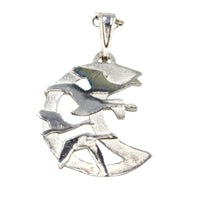 Recycled Sterling Silver Pendant - Children of Lir, Irish Myth