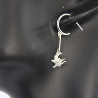 Recycled Sterling Silver Hoop Earrings with matching pendant - Children of Lir, Irish Myth