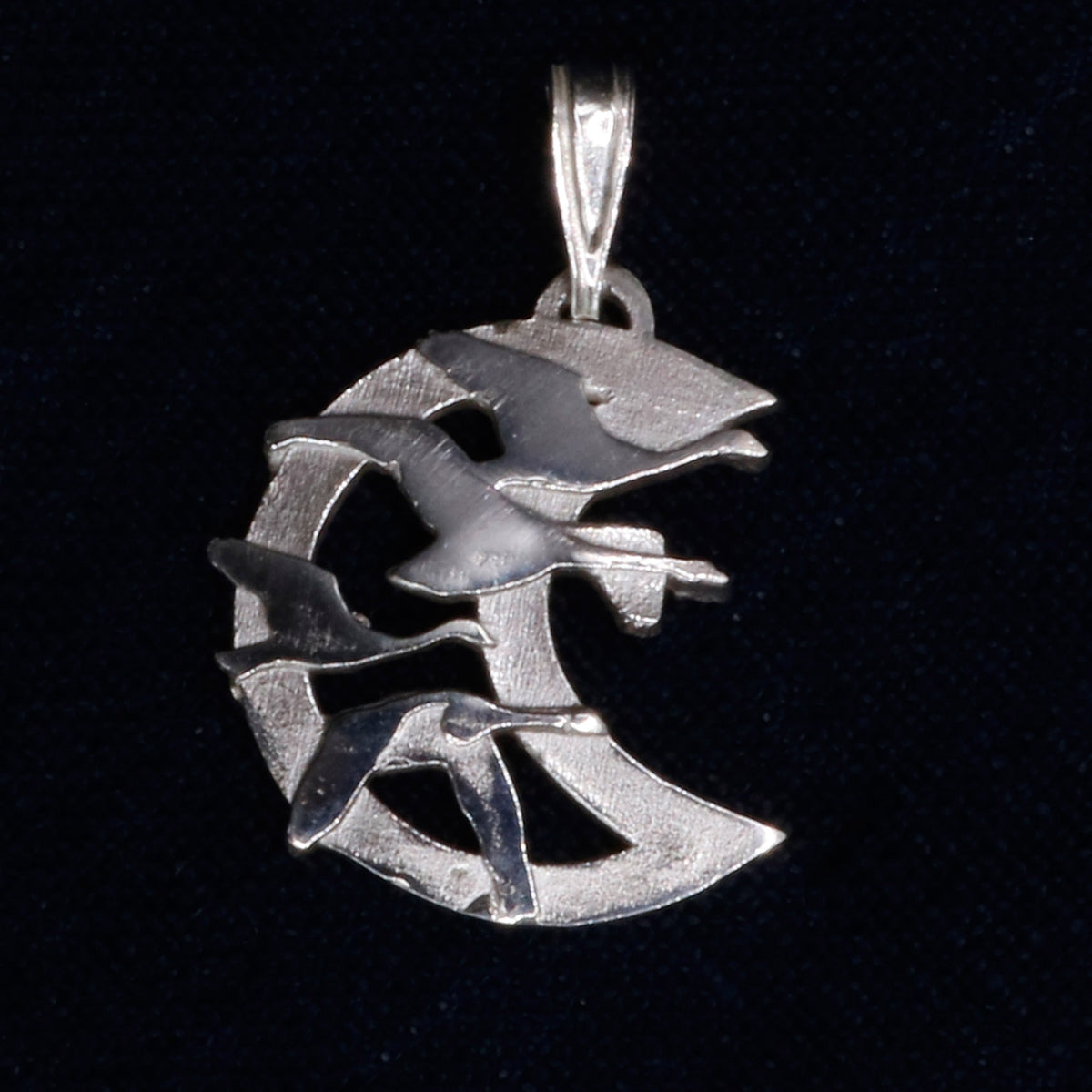 Recycled Sterling Silver Pendant - Children of Lir, Irish Myth