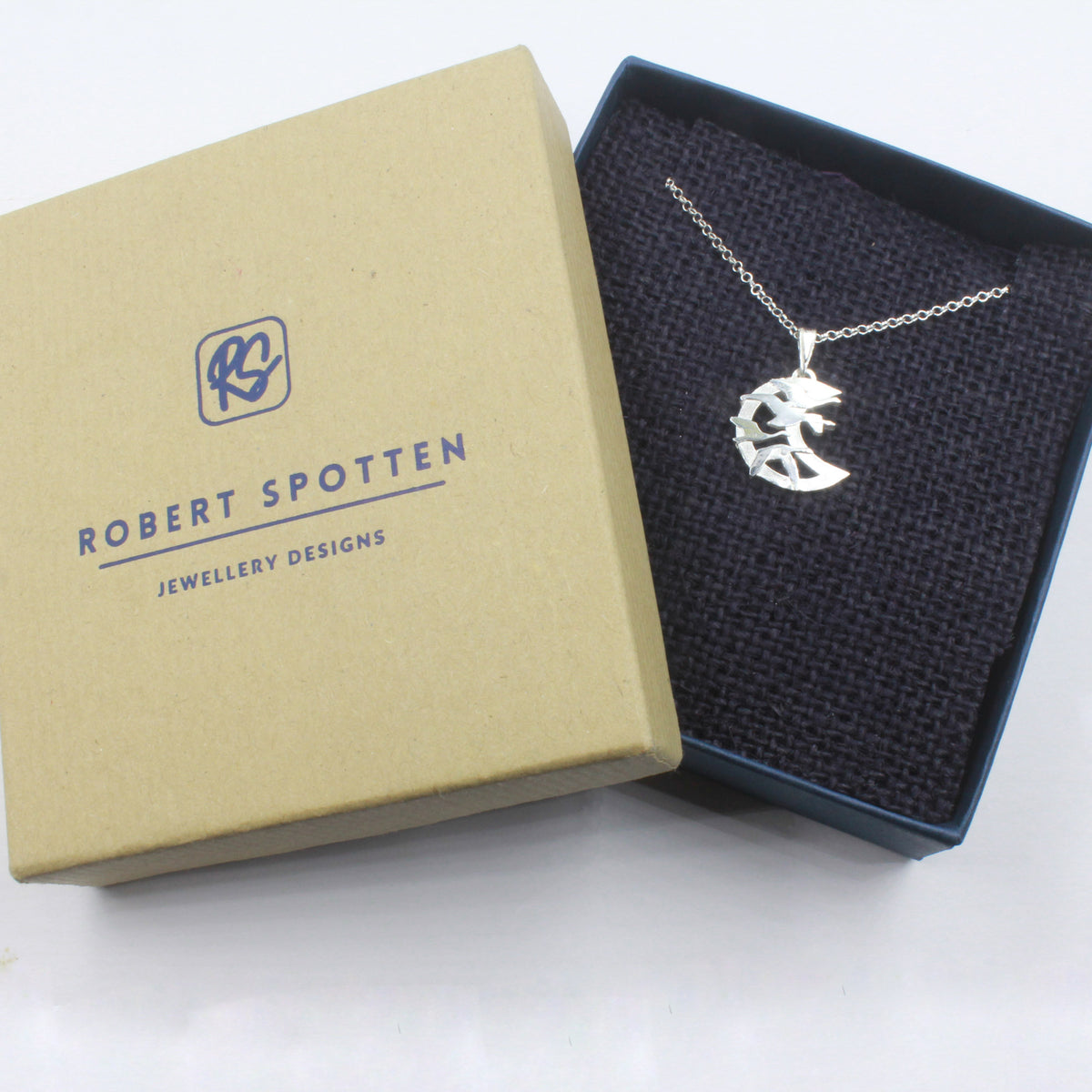Recycled Sterling Silver Pendant - Children of Lir, Irish Myth