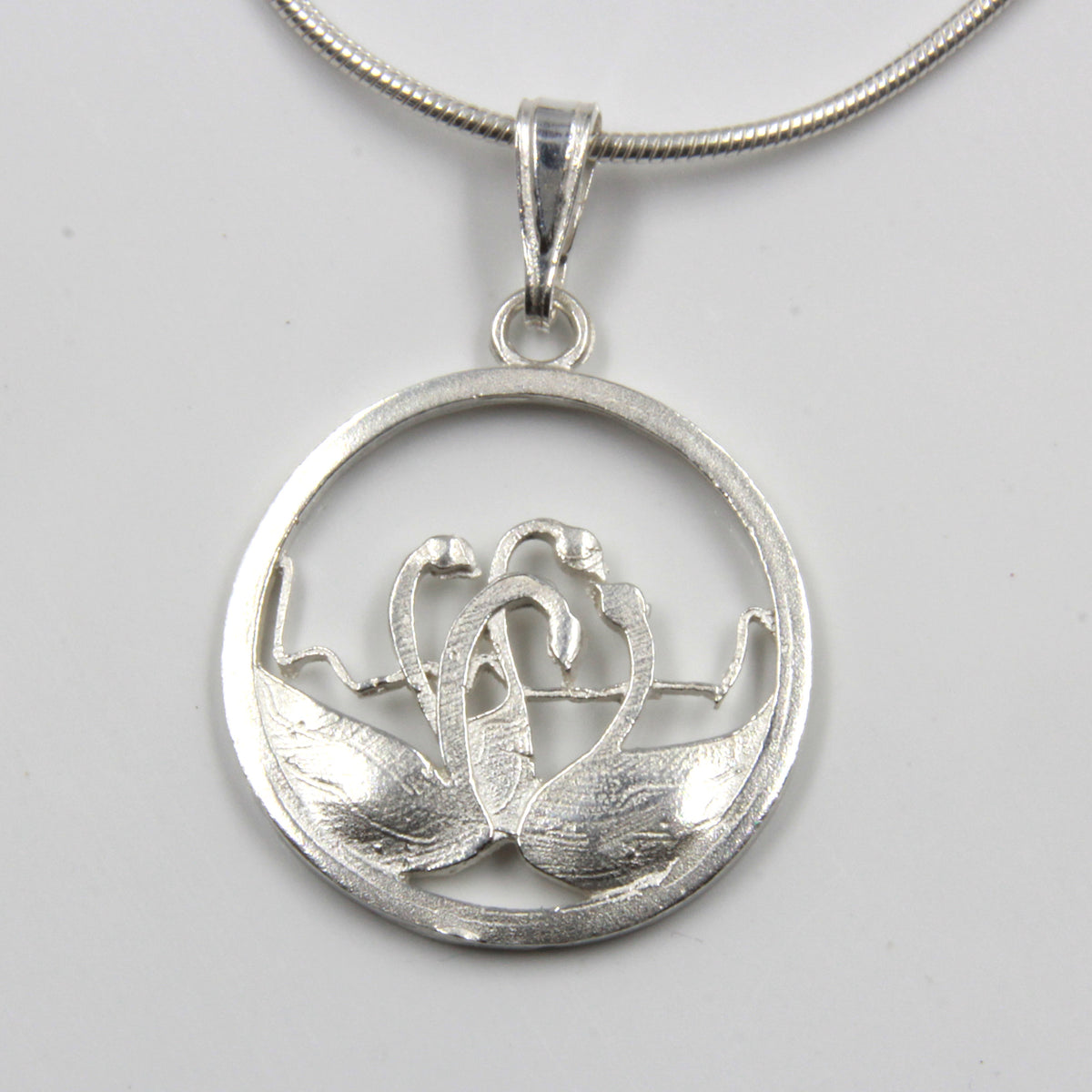 Recycled Sterling Silver Pendant - Children of Lir, Irish Myth