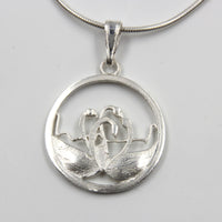 Recycled Sterling Silver Pendant - Children of Lir, Irish Myth