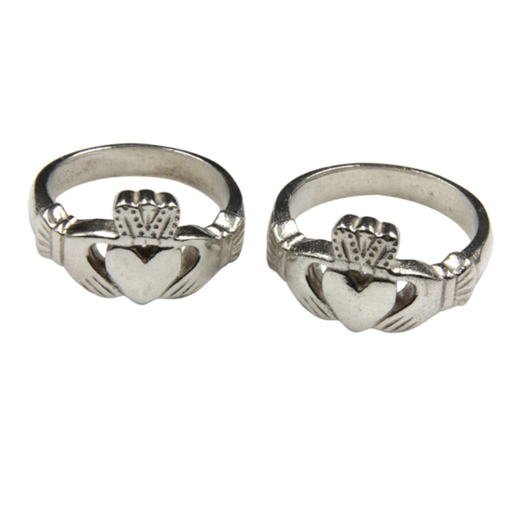 His and Hers Recycled Sterling Silver Traditional Claddagh Ring - wedding and engagement Celtic ring