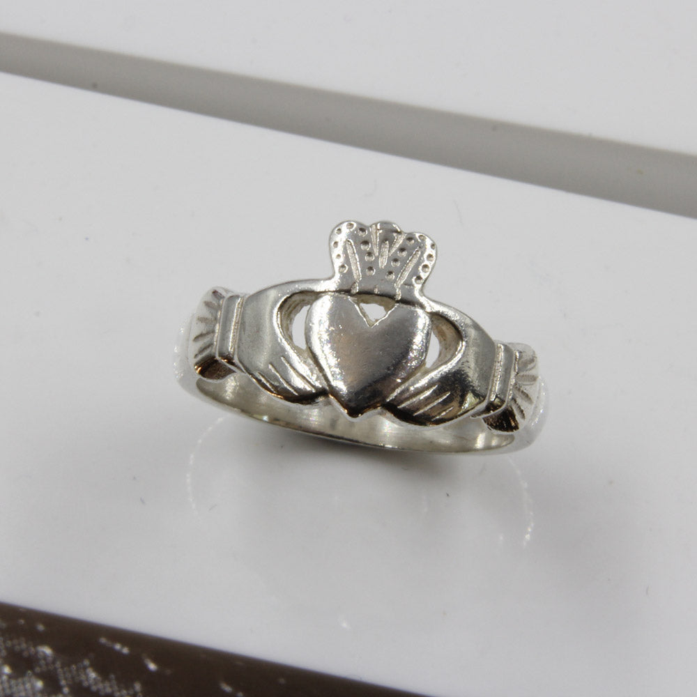 His and Hers Recycled Sterling Silver Traditional Claddagh Ring - wedding and engagement Celtic ring