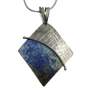 Enamelled Sterling Silver Diamond Shape Pendant by Robert Spotten