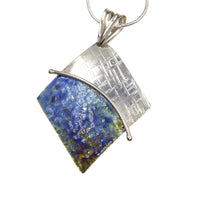 Enamelled Sterling Silver Diamond Shape Pendant by Robert Spotten