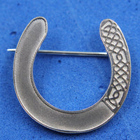 Sterling Silver Celtic Horseshoe Brooch