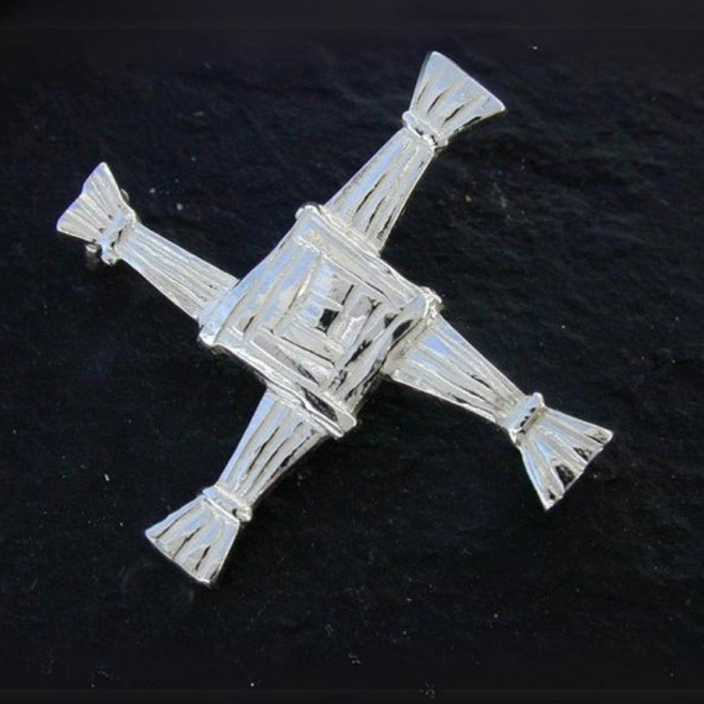 Sterling Silver Brooch: St Brigid's cross (also available as a pendant)-Celtic design