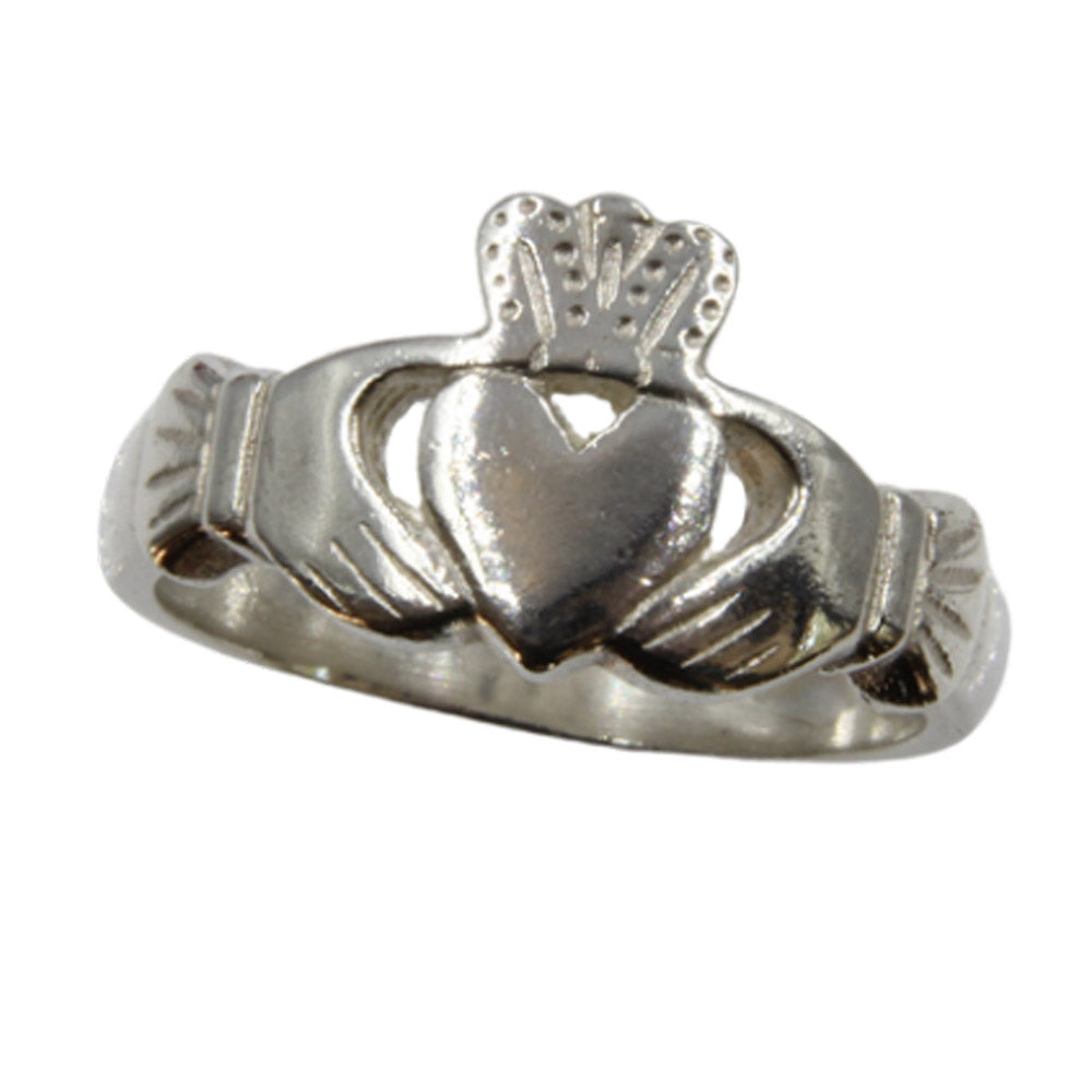 His and Hers Recycled Sterling Silver Traditional Claddagh Ring - wedding and engagement Celtic ring