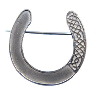 Sterling Silver Celtic Horseshoe Brooch