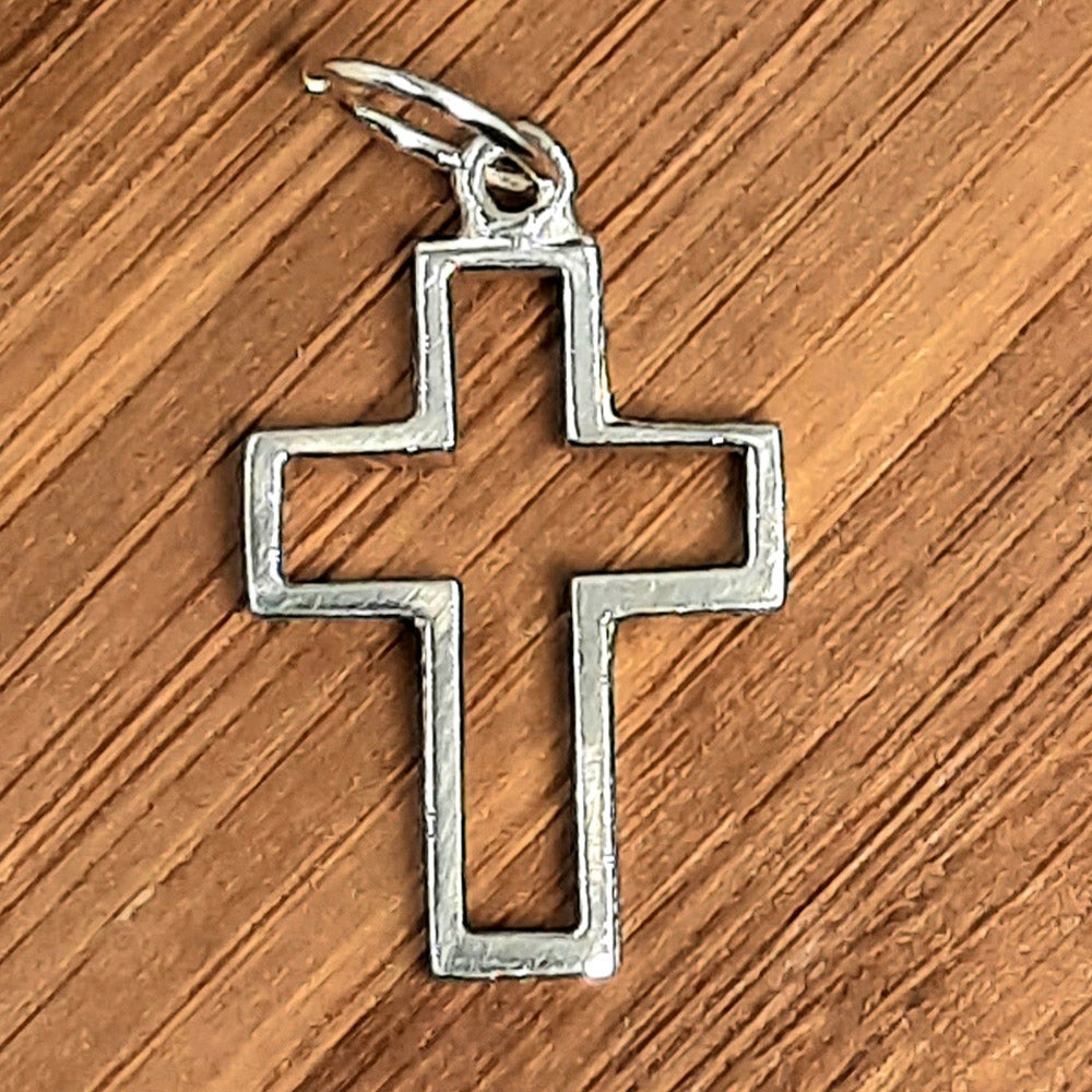 Sterling Silver Outline Cross - Ideal for Communion