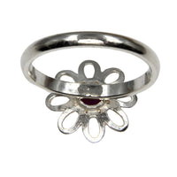 Daisy Sterling Silver Ring with Birthstone of your choice