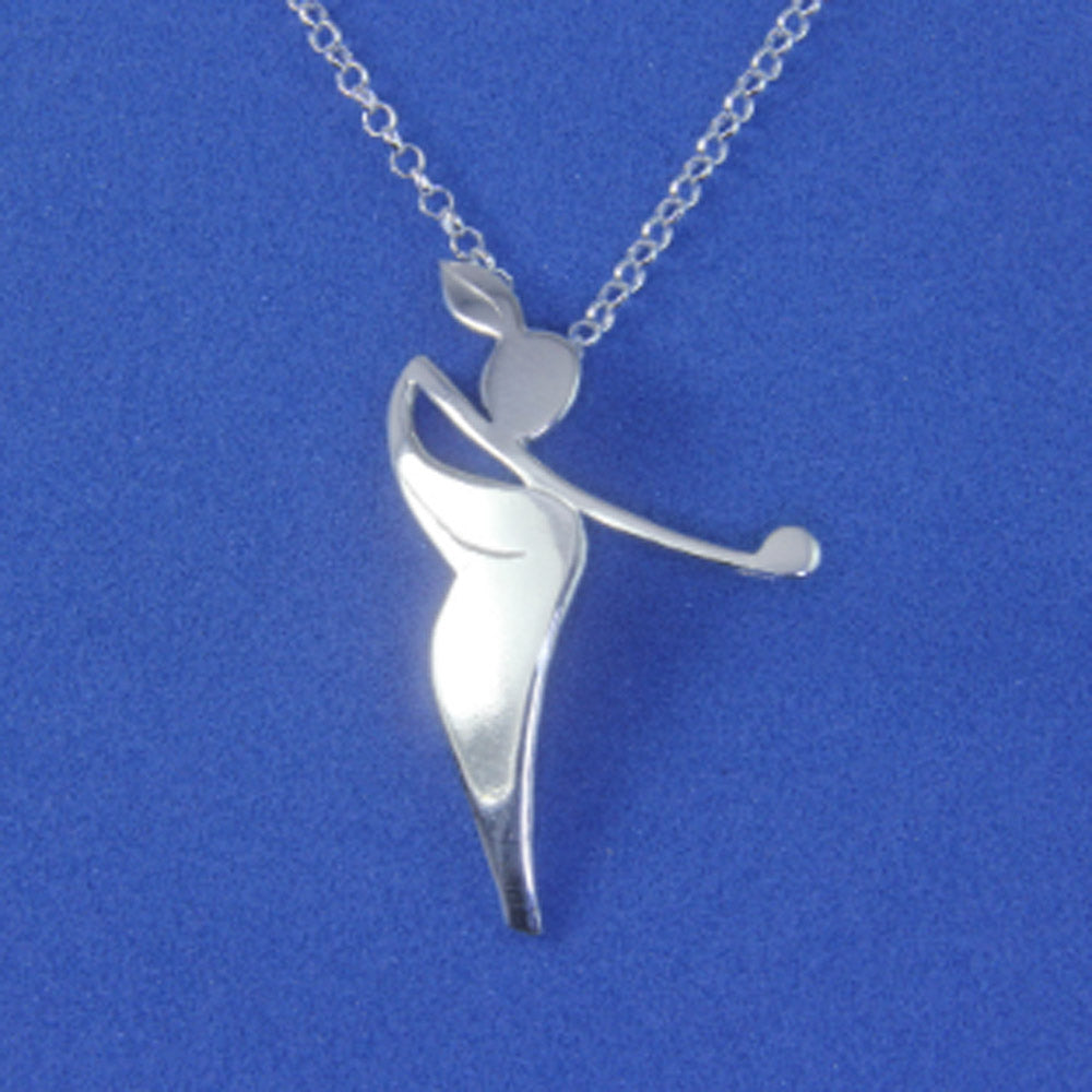 Ladies' Golf Game Sterling Silver Pendant by Robert Spotten