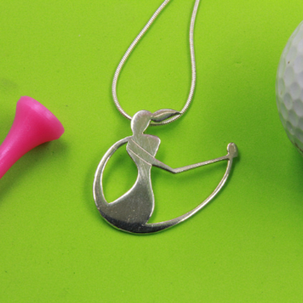 Ladies' Golf Game Sterling Silver Pendant by Robert Spotten